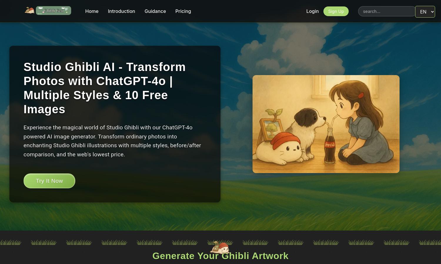 Ghibli Style Generator preview